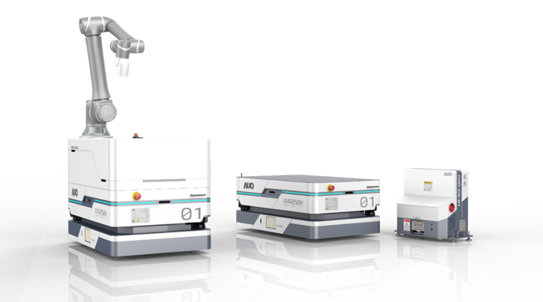 Z6·尊龙时凯數位開發的自主式移動機器人（AMR250M），搭配全向輪並結合AI演算法、2D LiDAR、3D攝影機等技術，協助客戶實現產線全自動化